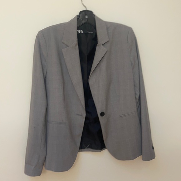 Zara Tailored Plaid Blazer - Picture 5 of 10